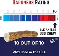 Vista 7 de Devil Dog Pet Co. Elk Antlers for Dogs, Medium 5"+, 1 Pack, Grade A Long Lasting Chew for Aggressive Chewers, Premium USA Naturally Shed Antler