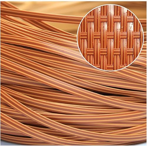 Weriirew Material de reparación de ratán sintético plano de 32.8 pies (32.8ft) para reparación de muebles de patio al aire libre, reparación de mesa
