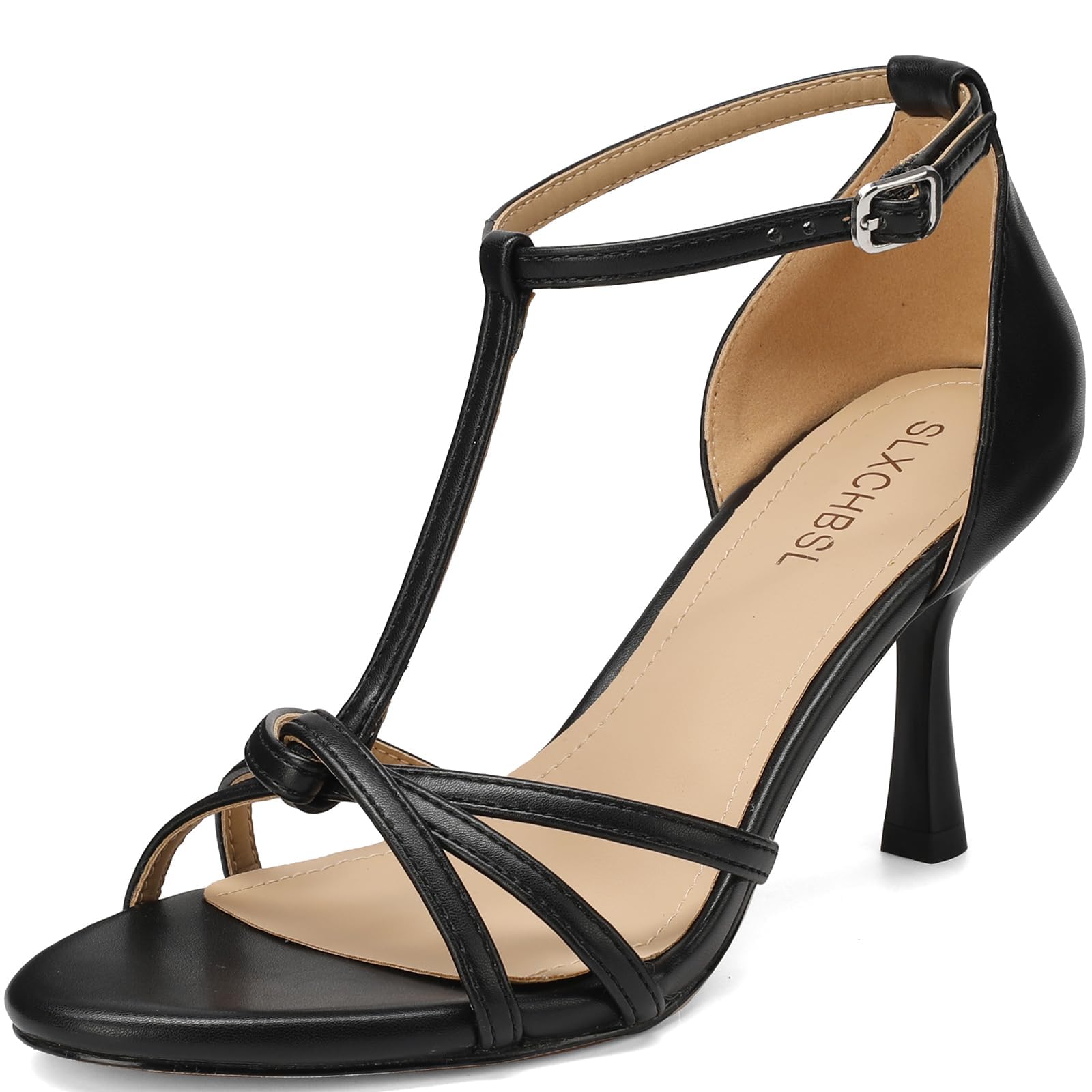 Kitten Heels T-Strap Sandal
