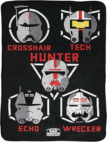 Jay Franco Line Friends BT21 - Manta de garabatos en blanco y negro, mide 46 x 60 pulgadas, ropa de cama para niños, forro polar súper suave