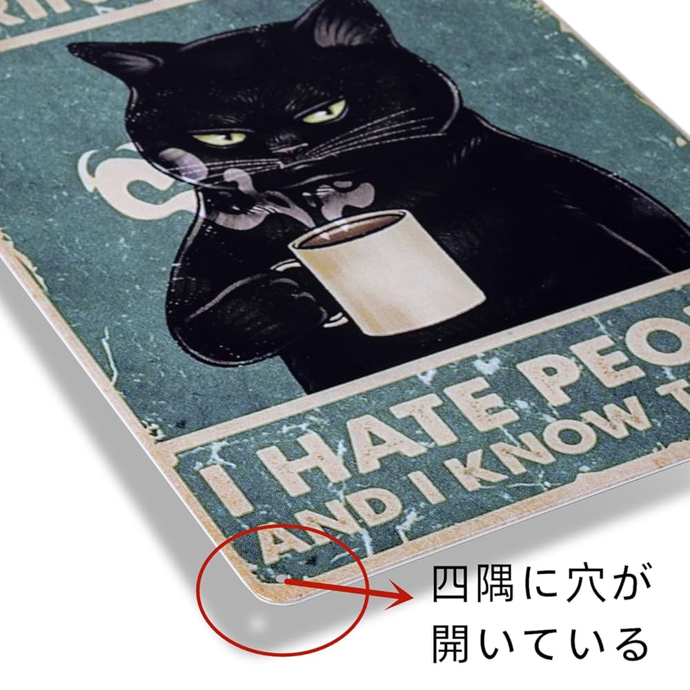 セット●猫８ブリキ看板ヴィンテージ壁掛けパネルアンティークレトロ雑貨インテリア セット○猫8ブリキ看板ヴィンテージ壁掛けパネルアンティーク