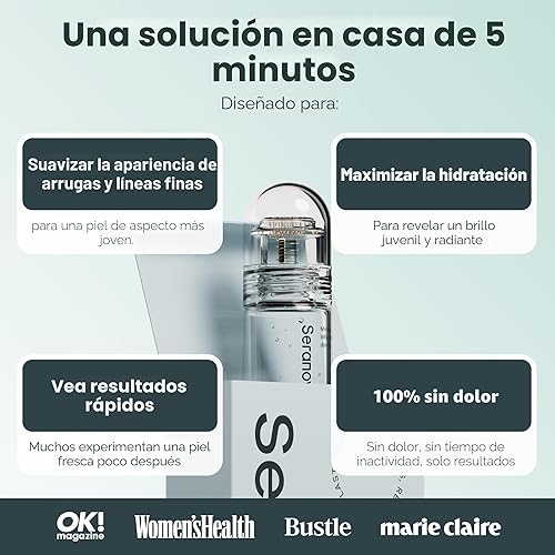 Vista 2 de Seranova Micro Infusión para el Cuidado de la Piel, Esencia Hidratante Facial, Suero Facial para una Piel Lisa para Todos los Tipos de Piel