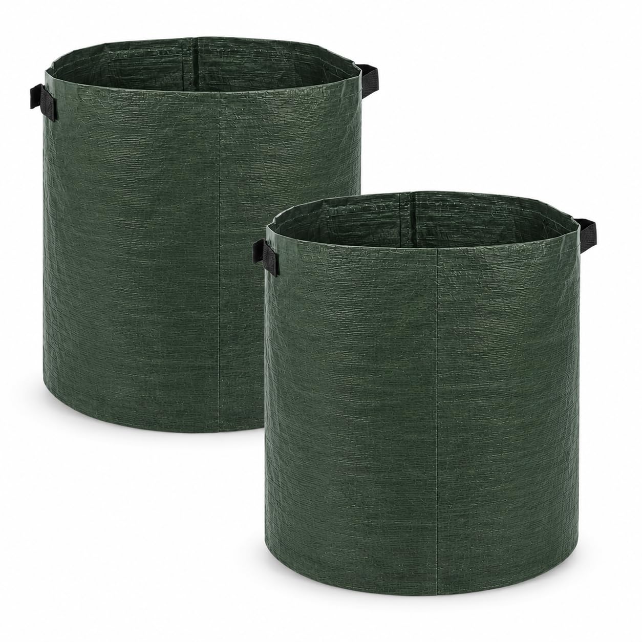 2 Large Potato Planter Grow Bags - 40 Litre Capacity, Heavy Duty, Water Resistant, Vegetable Planter Ideal for Potatoes, Mushrooms, Fruits, Root Veg, with Drainage Holes and Carry Handles, Green