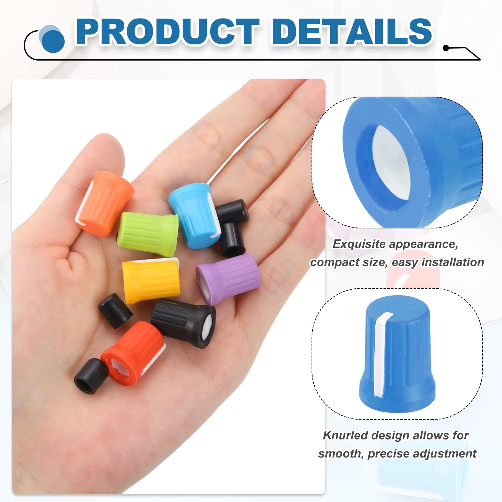 Knobb Rotation Meter Snapklik.com : MECCANIXITY 5pcs 6mm Potentiometer D-Shaft Knob Rubber ...