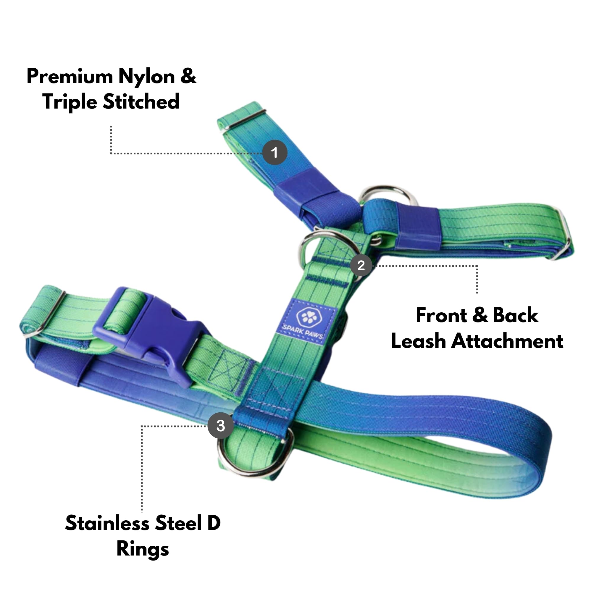 Amazon.com : Spark Paws No Pull Dog Harness for Large Dogs