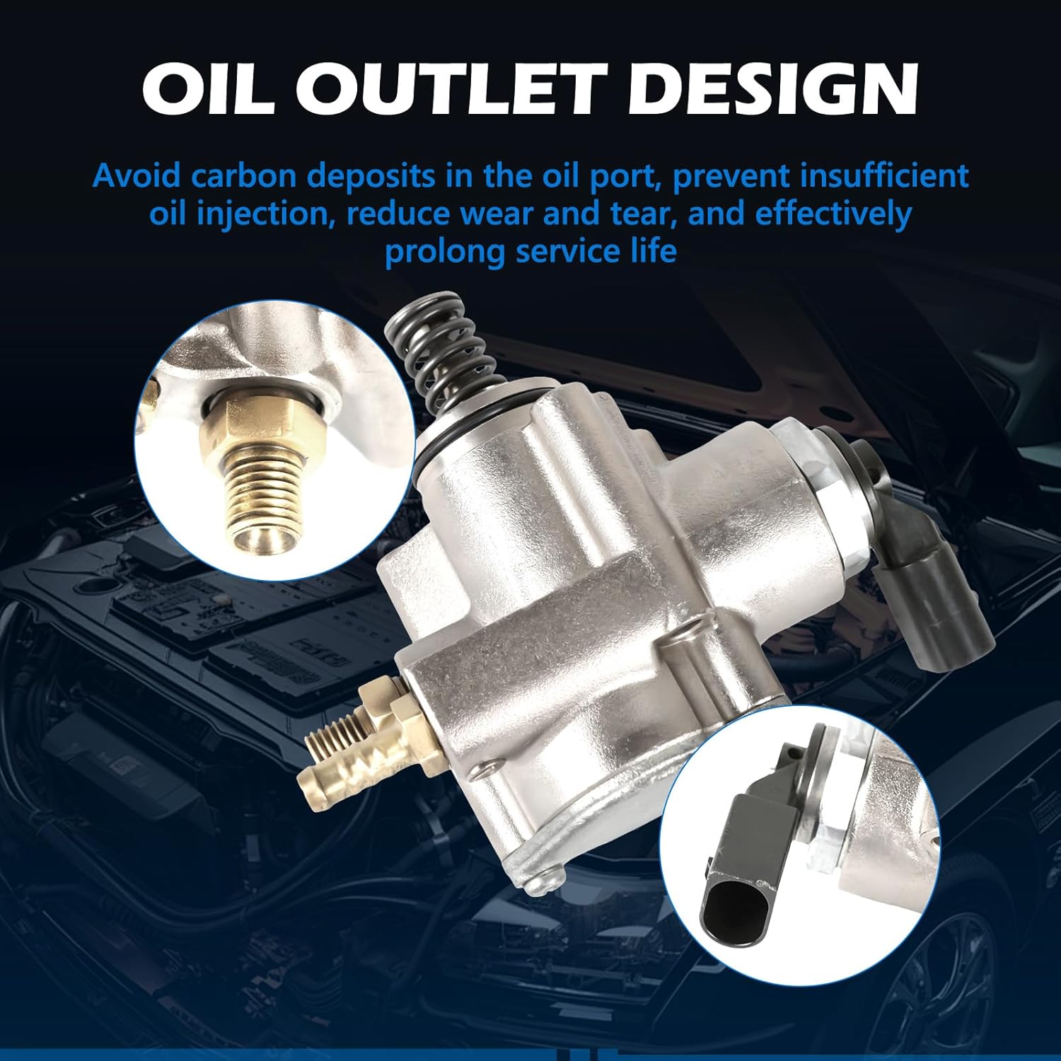 Direct Injection High Pressure Fuel Pump 03H127025E Compatible with Q7 Passat CC 3.6L After-Market Parts