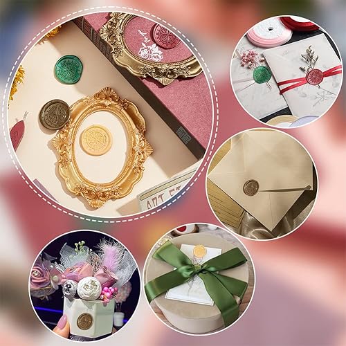 Miniatura 5 de PH PandaHall Sello de cera de brújula, sello de sellado retro vintage, sello de cera para adorno de sobres, Navidad, boda, fiesta, invitación,