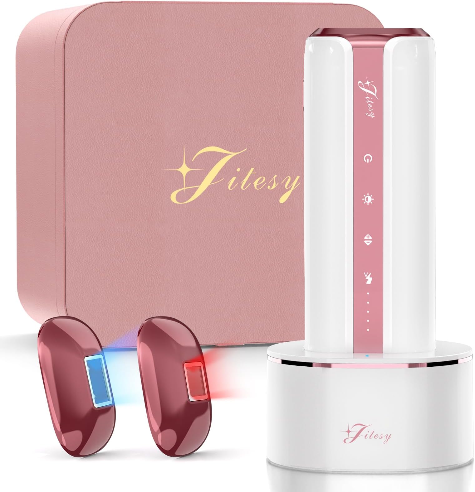 JitesyIPL Hair Removal for Women and Men, Pro 6 Permanent Hair Removal Device, 3-in-1 Painless Hair Remover with Sapphire Ice-Cooling for Leg Face Bikini, Include Clean Base&Leather Box