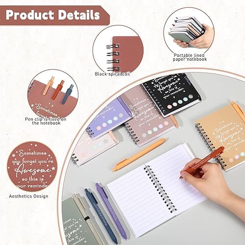 Vista 34 de Chuangdi 60 juegos de regalo de agradecimiento a los empleados, regalo de agradecimiento para graduados, regalo de fin de año, cuaderno inspirador