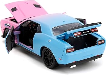 Jada - Dodge Challenger Hellcat Skala 1:24 Samochód z Pink Slips