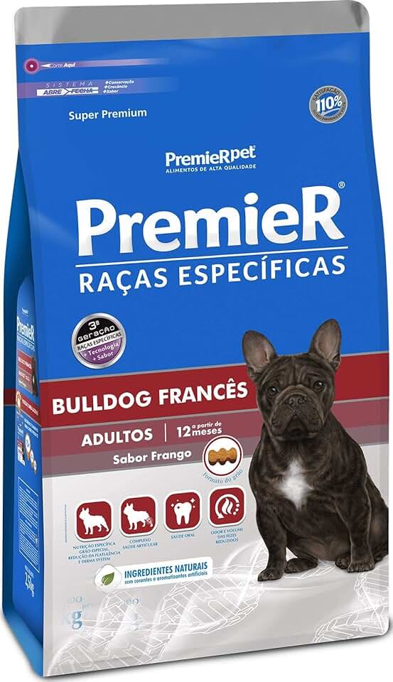 Premier Pet Ração Premier Raças Específicas Bulldog Francês Para Cães Adultos 2 5Kg Raça Adulto