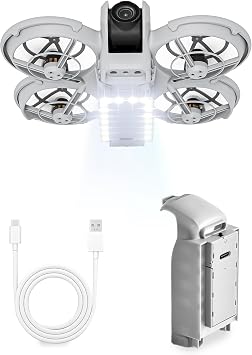 STARTRC PHOTO Neo Battery Protector for DJI Neo Accessories, Neo LED Light Landing Gear 2-in-1 Kit Not for NEO 2