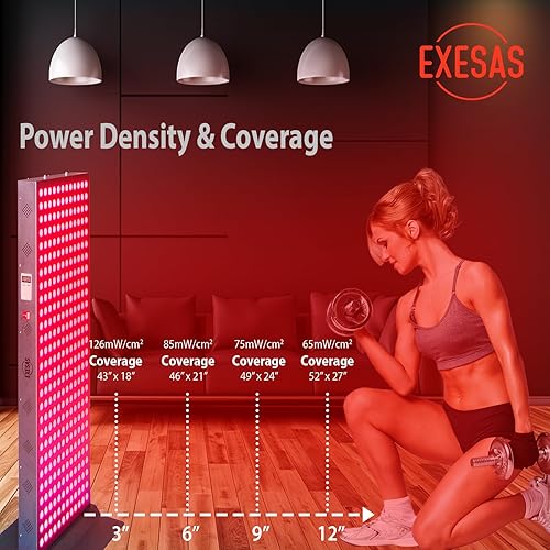 Miniatura 8 de Dispositivo de terapia de luz roja para cuerpo completo, 630nm, 660nm, 810nm y 850nm, panel LED de grado clínico de doble chip de infrarrojo cercano