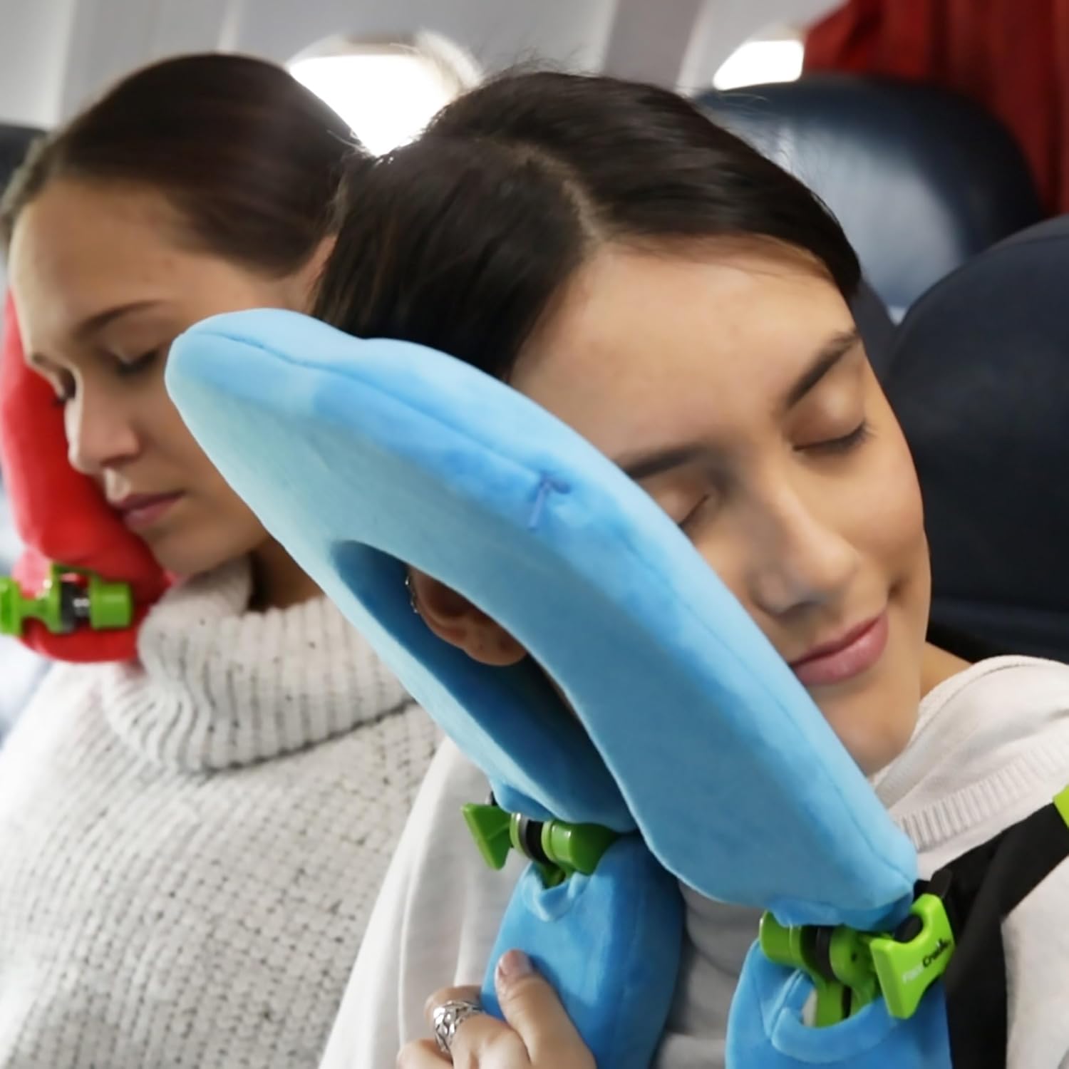 FaceCradle Wanderlust Travel Neck Pillow, Memory Foam, Purple, Adjustable Modes