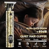 Beard Trimmer Hair Clippers Men,Cordless Rechargeable Hair Trimmer for Men,Premium Professional Barber Grooming Set with Zero Gapped T Blade Shaver & LCD Display Gift - 5