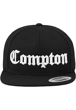 Cappello Berretto Nero Compton Vintage Ricamato Hip Hop Fitted Flat - Foto 8