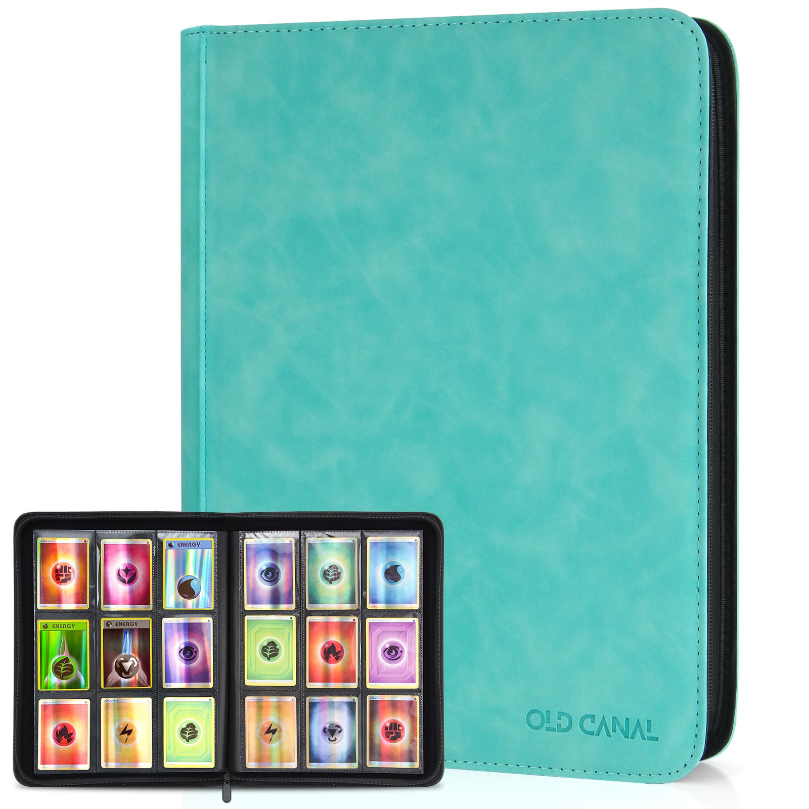 Classeur Carte, Rangement Carte de 30 pages de 540 Cartes, Album Carte avec Fermeture éclair de, Porte Cartes pour MTG, TCG, Compatible avec diverses cartes à collectionner(Bleu Tiffany)