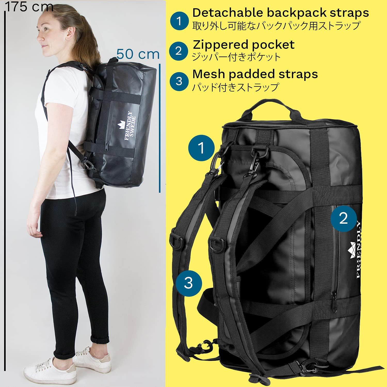 Holdall with backpack straps Clearance