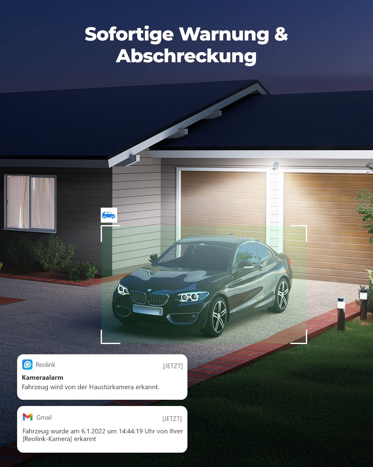 Reolink 4K PTZ PoE Überwachungskamera Aussen, 3X Optischem Zoom, Kamera Outdoor mit Personen-/Fahrzeug-/Tiererkennung, Automatischer Verfolgung, Zwei-Wege-Audio, Farbnachtsicht, E1 Outdoor PoE