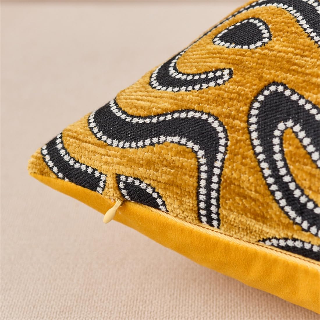 Set of 2 Yellow Modern Minimalist Throw Pillow 18x18 Shenier Leopard Print Pillow for Livingroom, Bedroom,Sofa and Chair