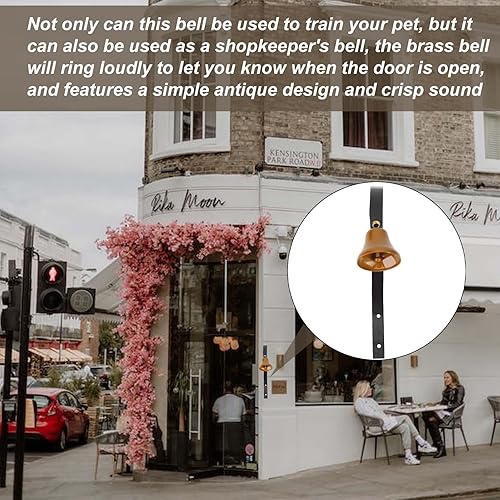 Miniatura 4 de Ezweiji Campana de tendero para apertura de puerta, campana de puerta para valla al aire libre también se puede utilizar como timbre de perro