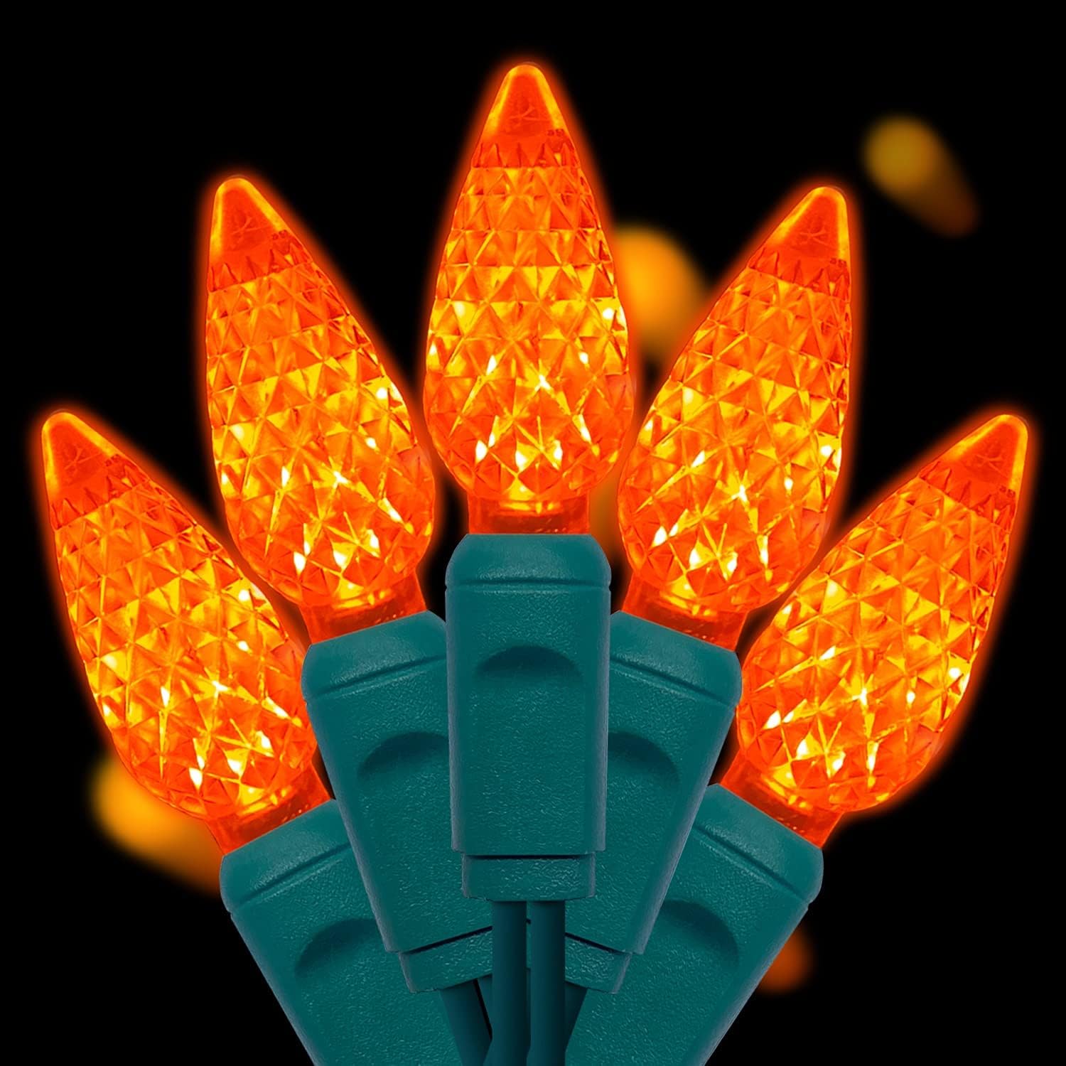 UL Listed 50 Count C6 Led Christmas Light,C6 Dimmable Strawberry