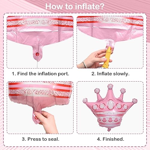 Miniatura 6 de Decoraciones de cumpleaños con lazo rosa número 18 para niñas, decoración de fiesta coquette que incluye globo de papel de aluminio número 18 de 40