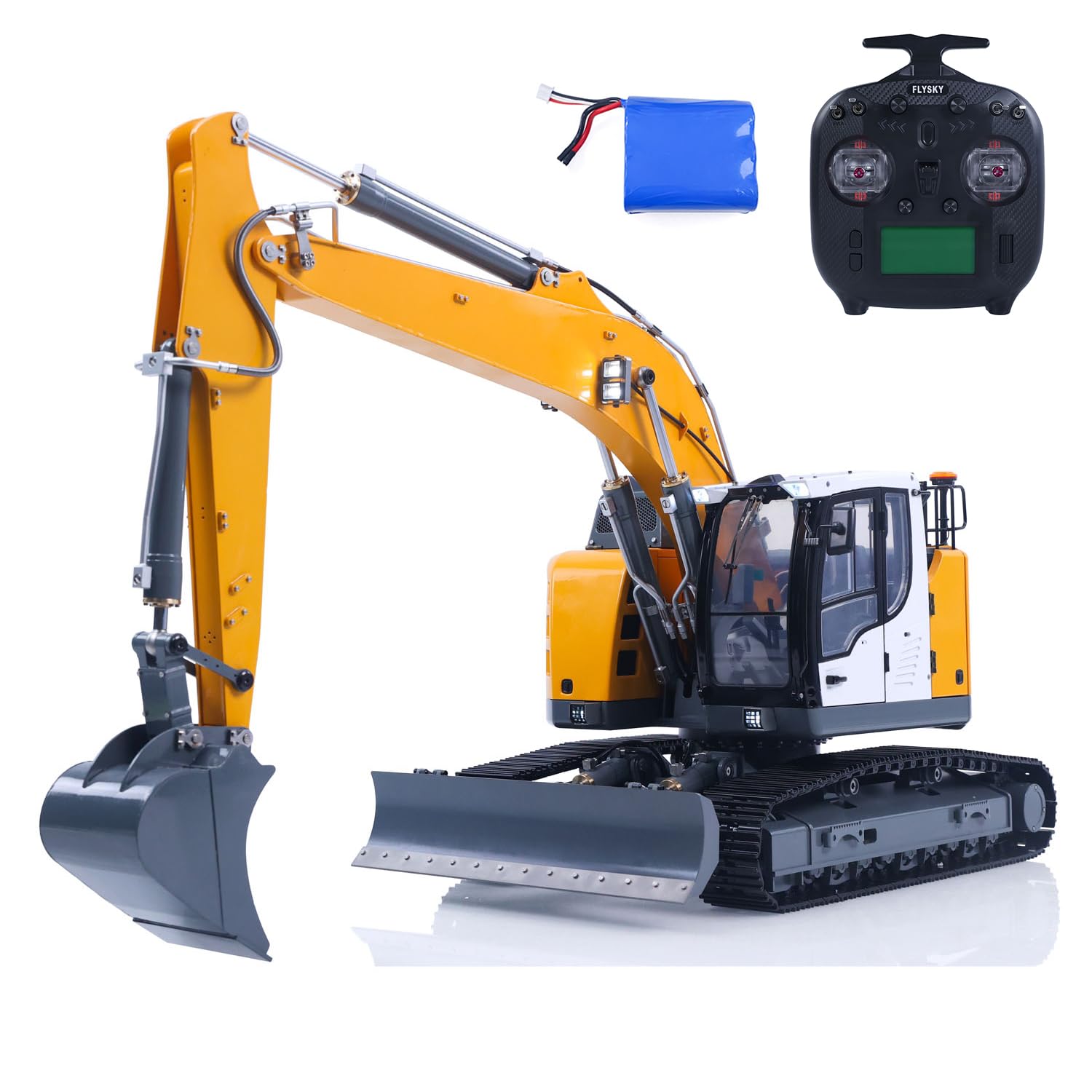 Toucan RC Hobby 1/14 Fernbedienung Hydraulikbagger LR926 RTR 2 Arme RC Bagger Dual Pumpen Licht Sound System Baufahrzeug Öffnende Türen Fuss ST8 Licht- und Tontechnik Lagerware Modellgeschenk
