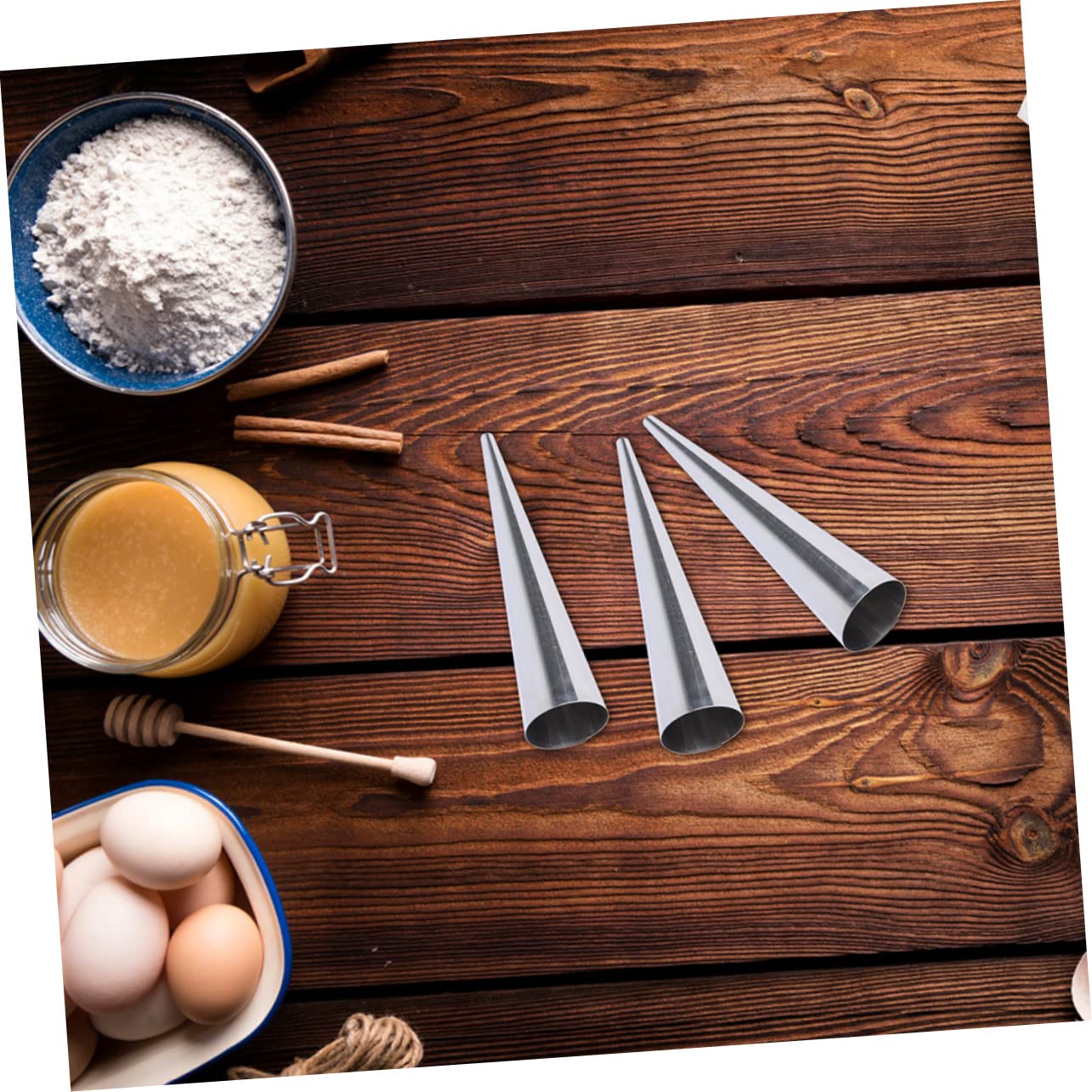 NAMOARLY Butter Horn Molds 12pcs Stainless Steel Tube Molds for Baking Decorative Stick Reusable