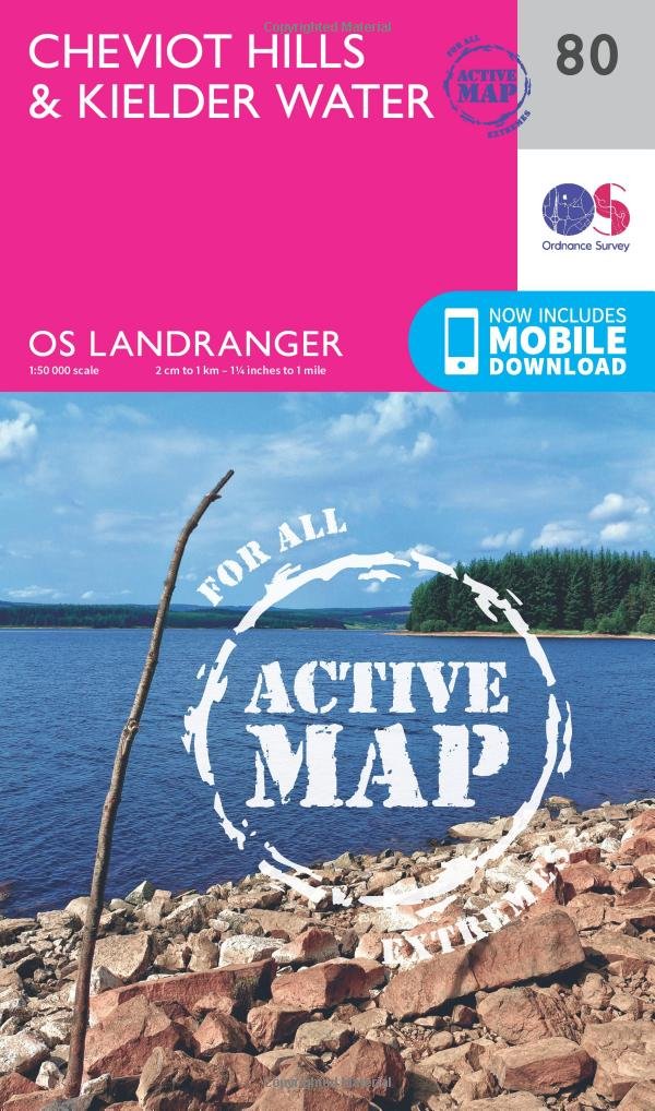 Cheviot Hills & Kielder Water by Ordnance Survey (Sheet map, folded)