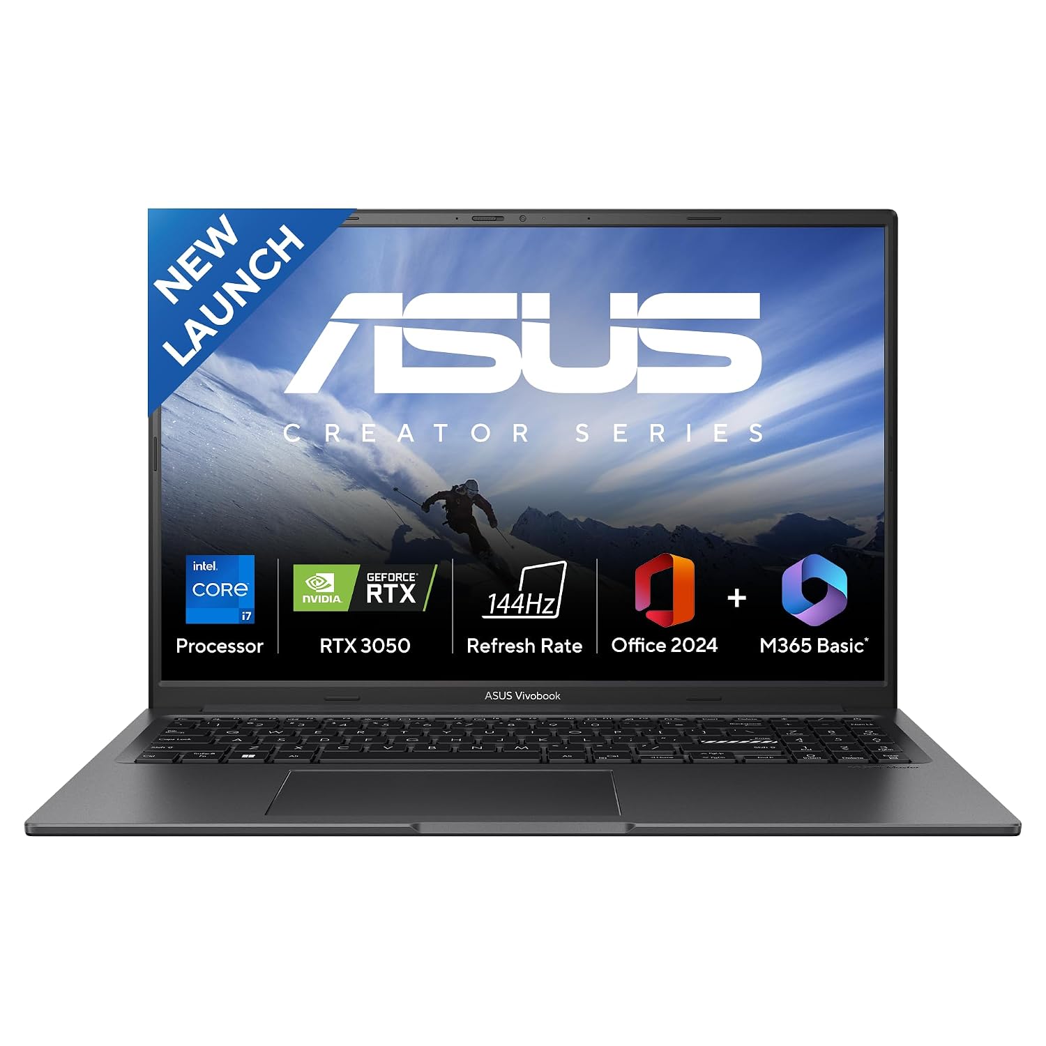 ASUS Vivobook 16X (2025), Intel Core i7-13620H, RTX 3050-4GB,16GB RAM,512GB SSD,FHD+,16",144Hz,M365 Basic (1Year)*,Office ...