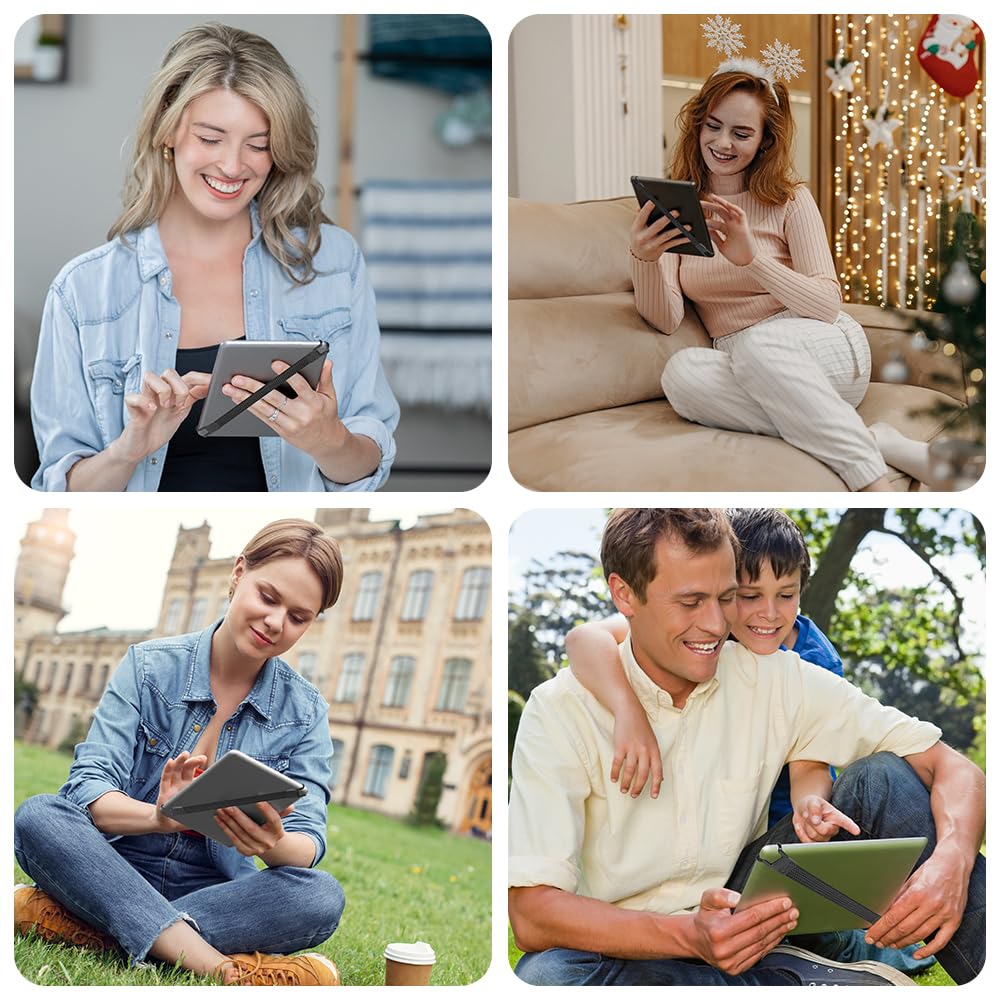 AXFEE 2 Pezzi Cinturino di Sicurezza per 8.7-13" eReaders Tablet, Cinturino da Mano Antiscivolo