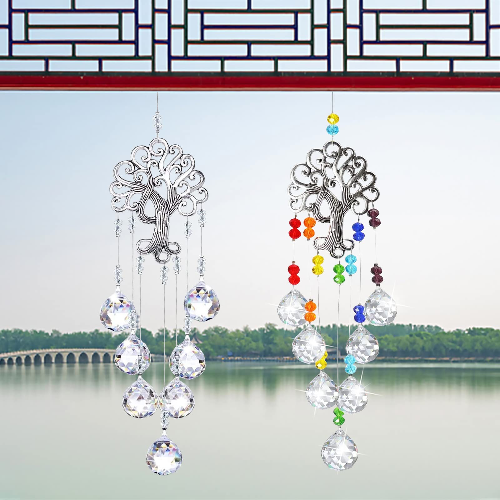 Together-life Herz-Kristallkugel Aus Klarglas - 45mm Prisma-Anhänger Mit Regenbogeneffekt Für Fensterdekoration