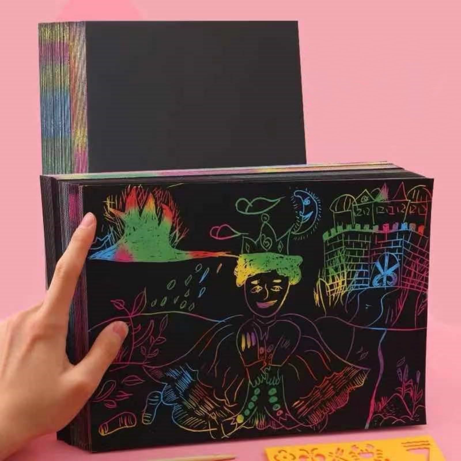 Papel Para Rascar Dorado Y Plateado | 40 Hojas A4 | Manualidades Para Niños Y Adultos
