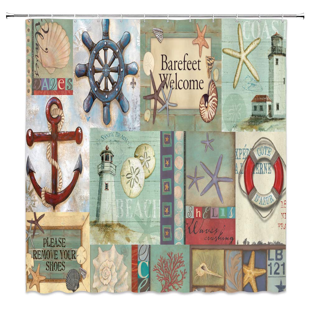 Boyian Nautical Shower Curtain Decor Anc Buy Online In Botswana At Desertcart