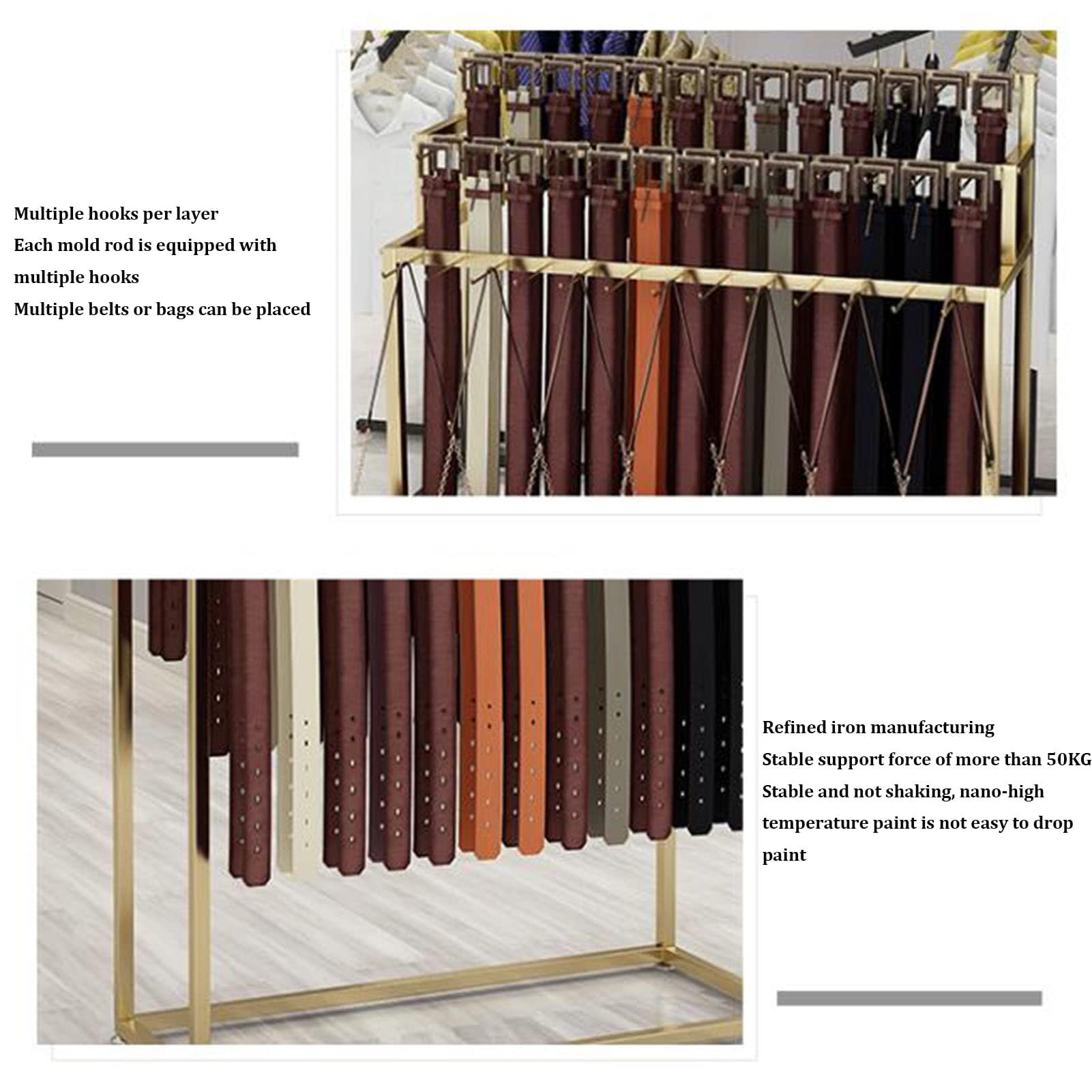 Gürtelaufhänger, bodenmontierter Metallschrank für Krawatten und Schals, Organizer für Bekleidungsgeschäfte und Boutiquen