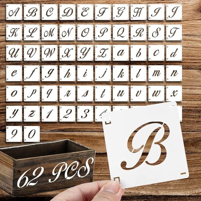 Buy Tarlido 62PCS Letter Stencils Number Stencils 3inch Inter Locking