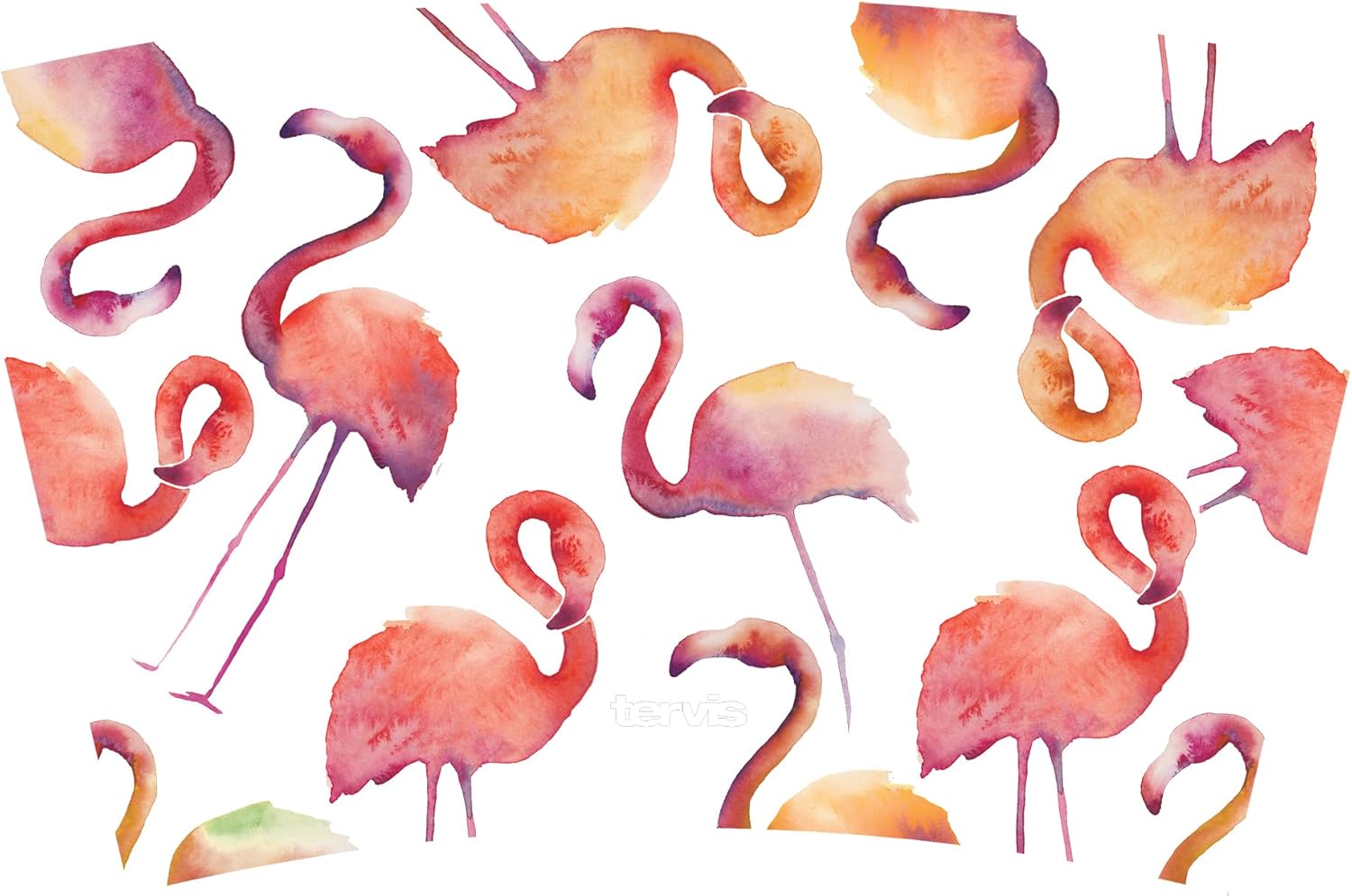 Tervis Flamingo Splash Made in USA Double Walled Insulated Tumbler Travel Cup Keeps Drinks Cold & Hot, 16oz, Classic - Image 2