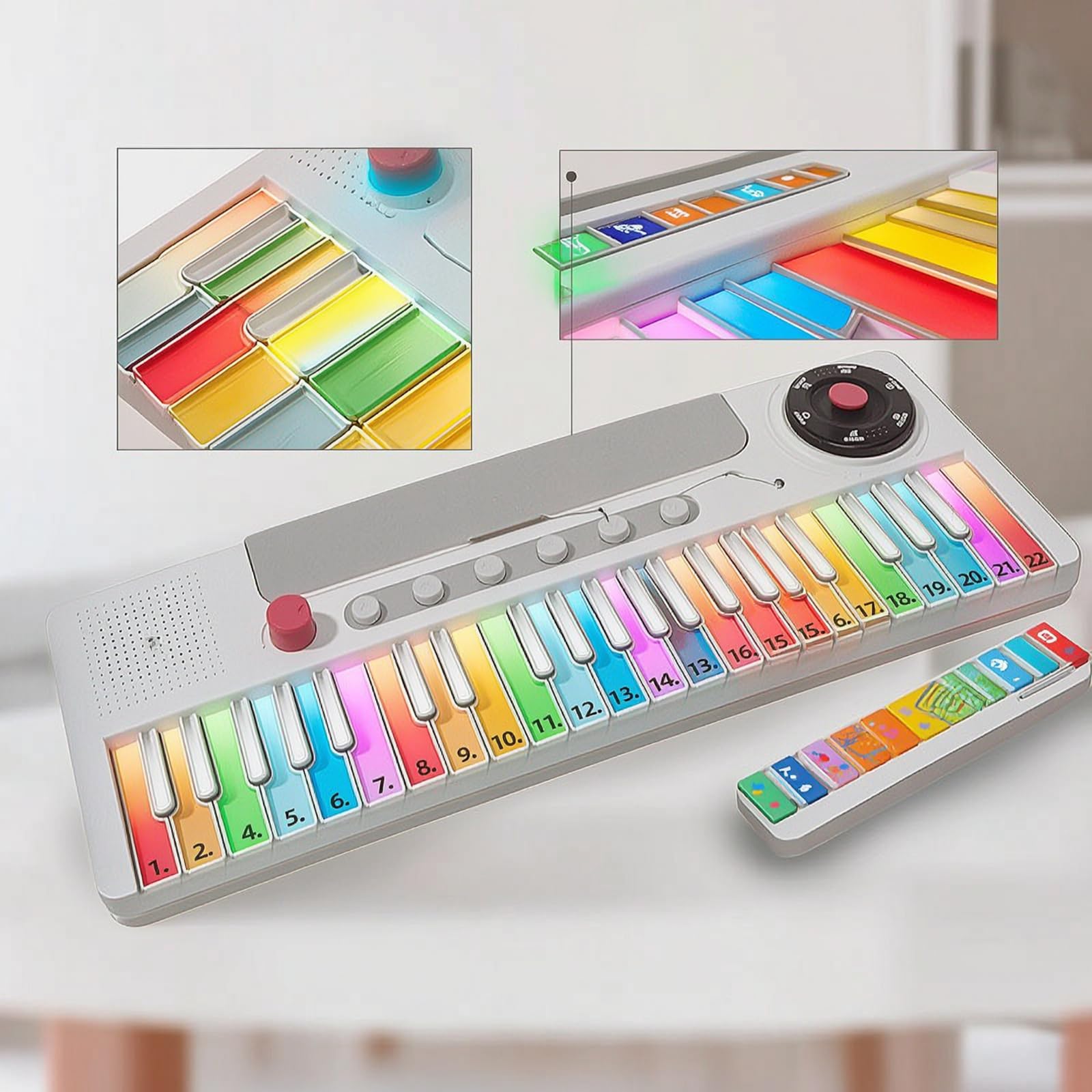 Teclado con 22 Teclas Electrónico Teclado Juguete Compacto Piano para Niños, Principiantes, Casa, Regalo