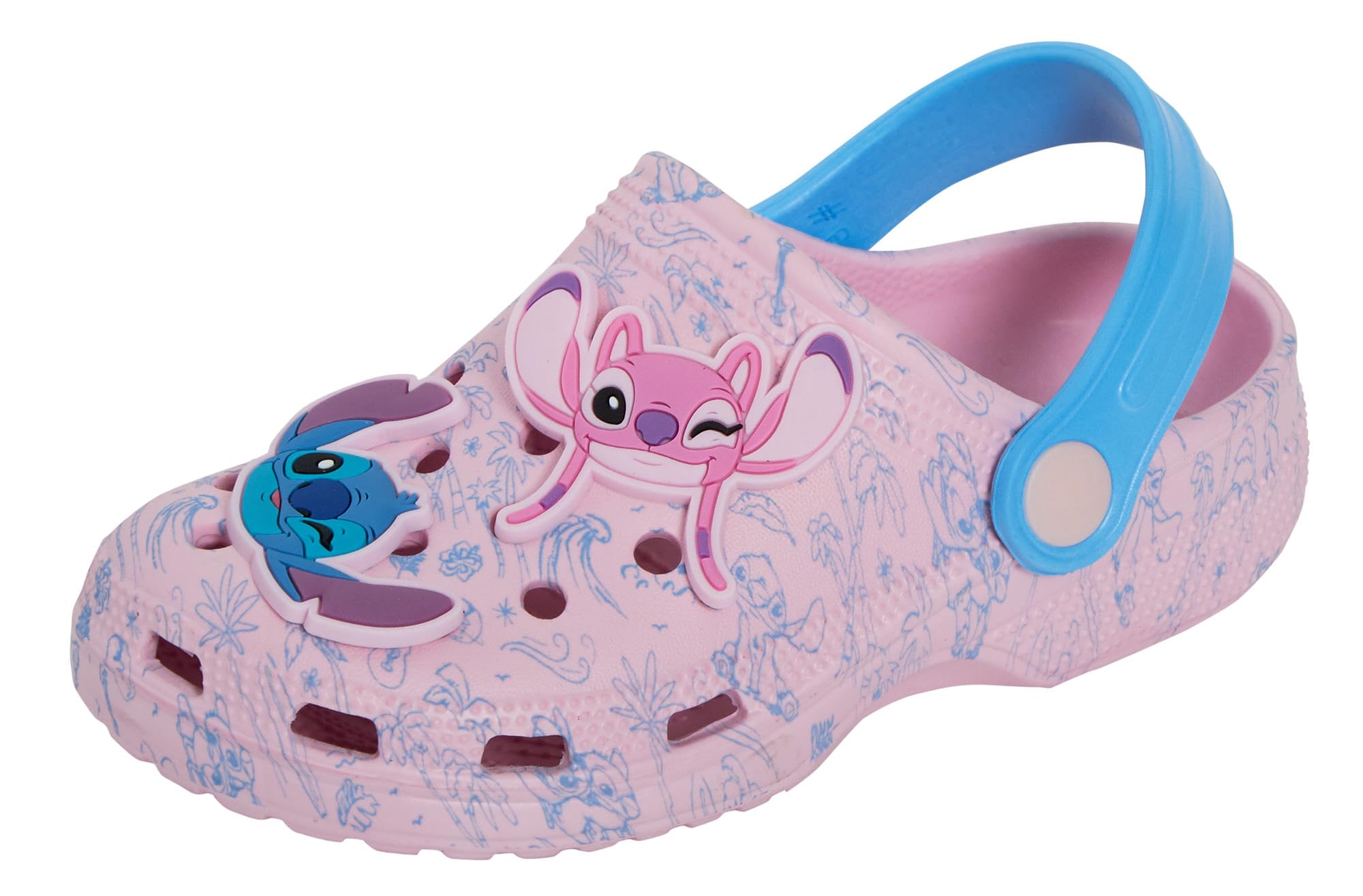 Disney Clogs Stitch Angel Sandalias Verano Sliders Correa Tobillo Zapatos Playa
