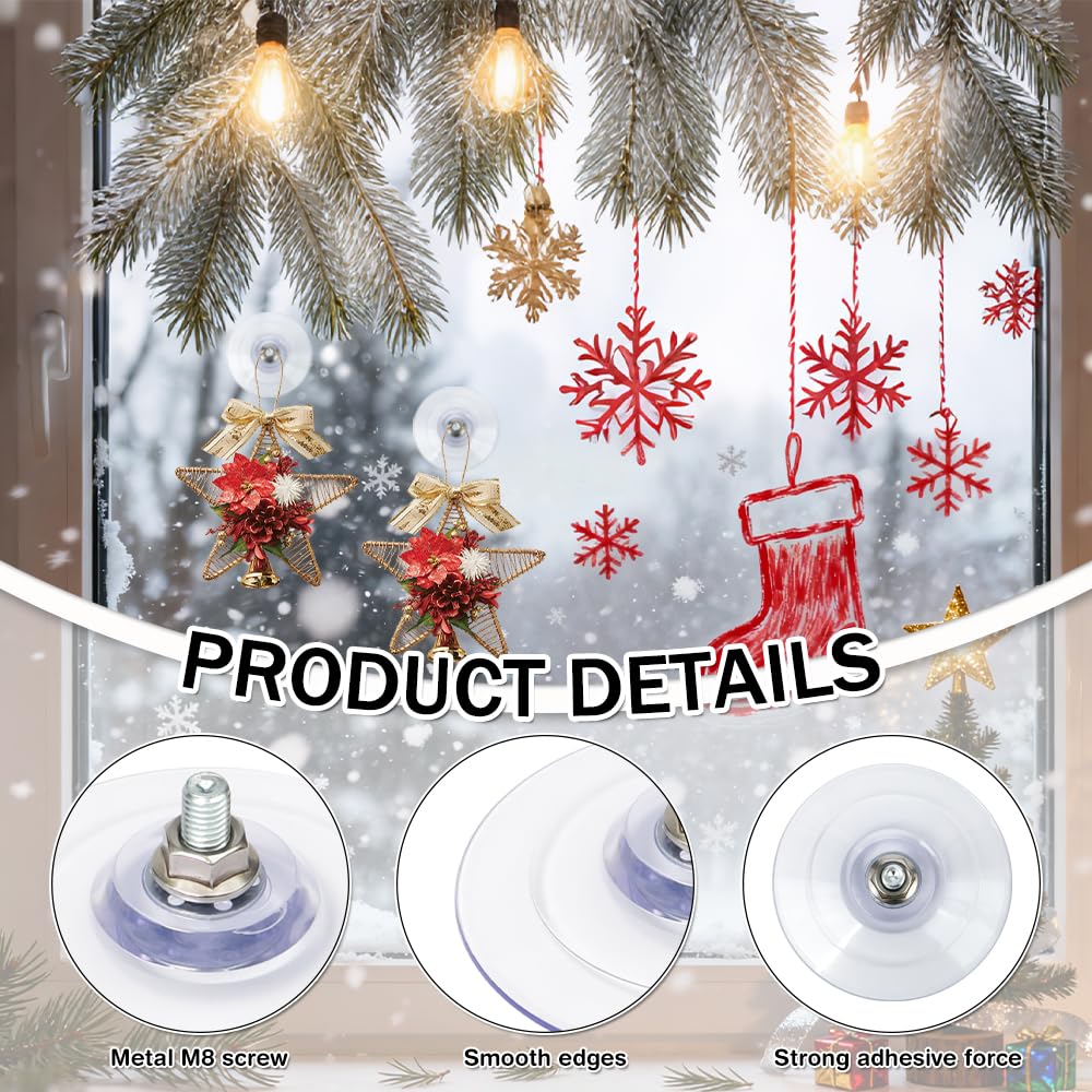 12 Pezzi Ventosa Filettata 85mm Ventosa in PVC Trasparente con 12 Dadi Zigrinati Ganci a Ventosas con Vite Entose per Vetro Forti e Versatili Ventose Versatile per Bagno,Cucina,Vetro,Finestra
