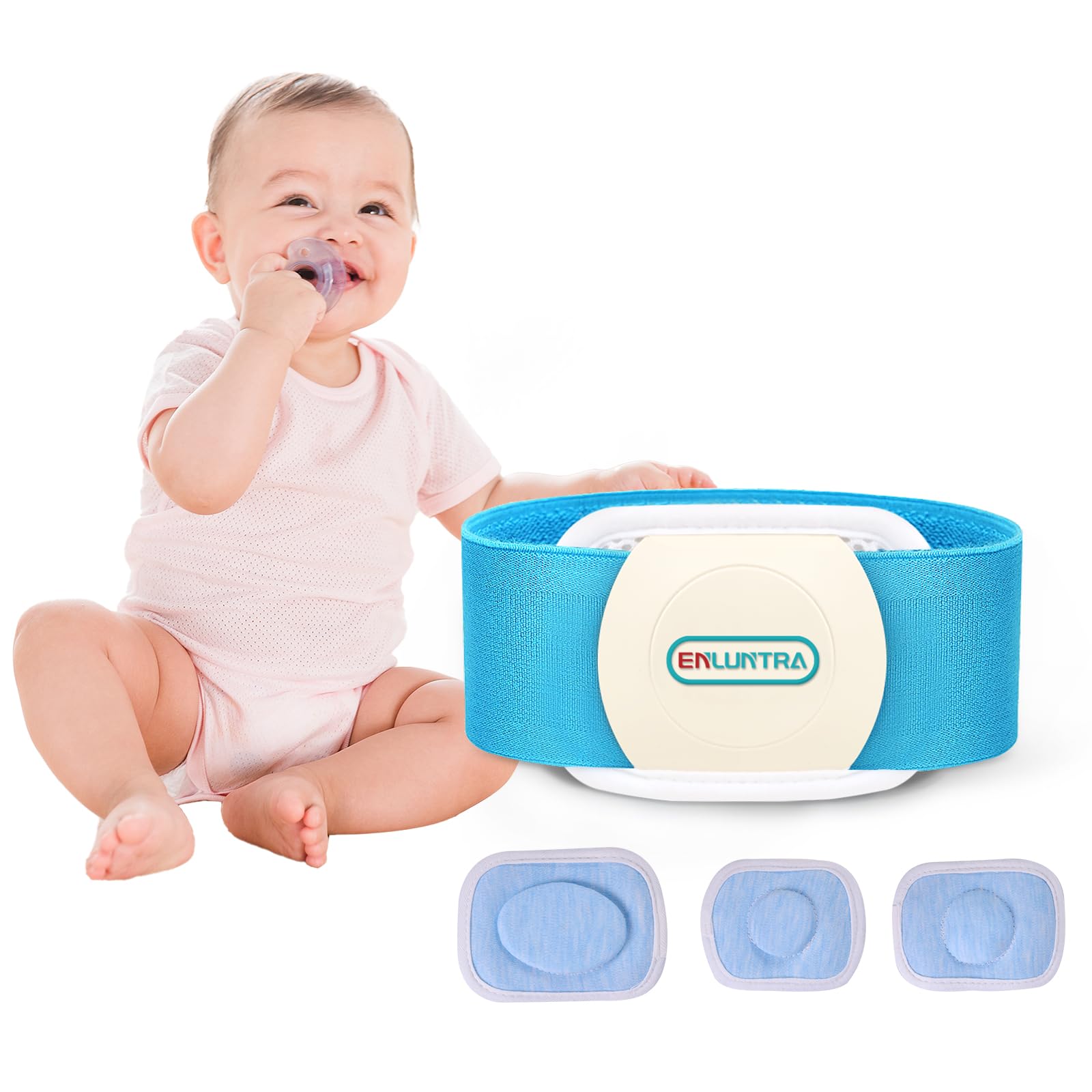 ENLUNTRA Hernie ombilicale,ceinture bébé,bande de ventre infantile,liant abdominal,pour hernie soutien truss enfants nombril,nombril bande nouveau-né,bébé fournitures,réglable,emballage (Bleu，S)