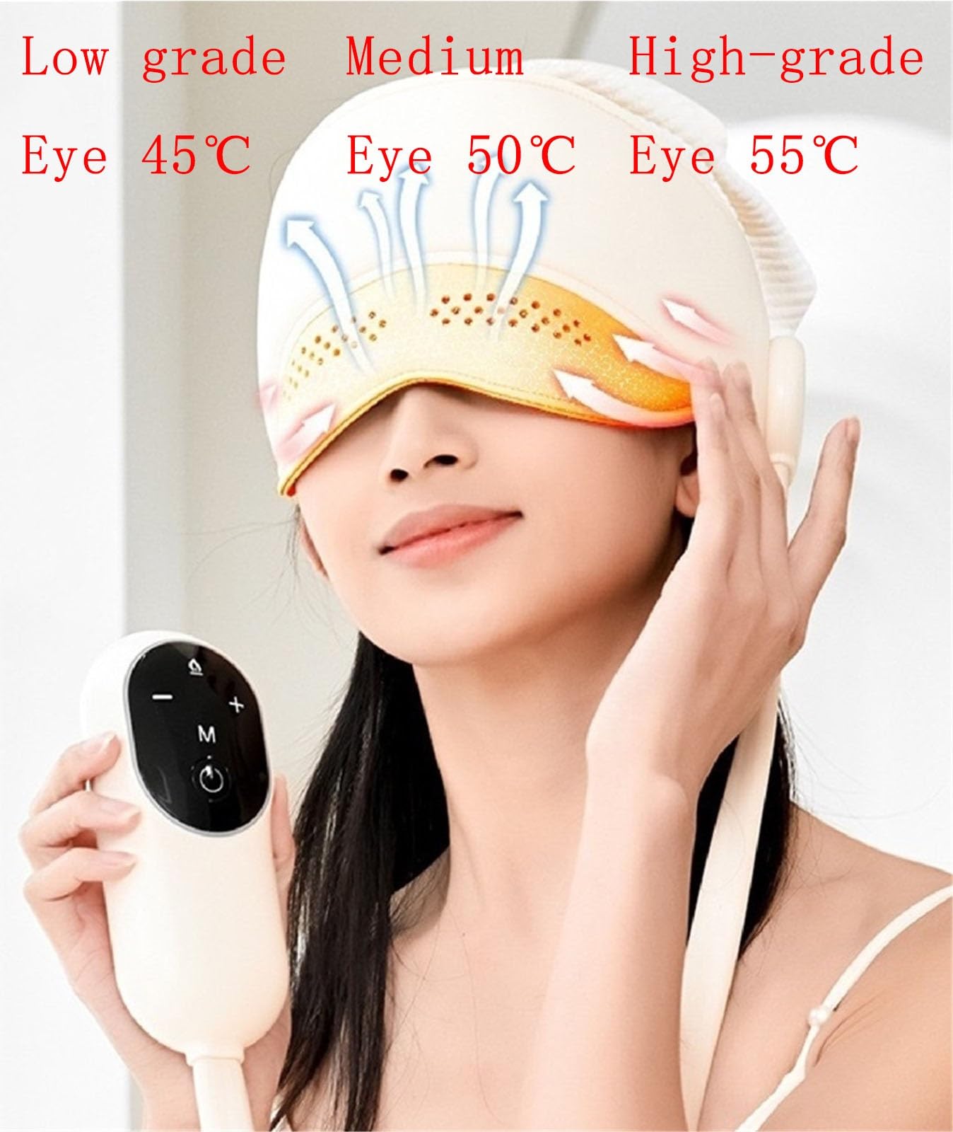 Masseur de tête électrique Anti-migraine avec 6 Coussins gonflables et 3 Modes de Chauffage, Rechargeable, for Homme et Femme