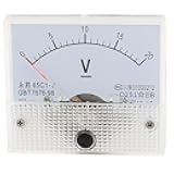 uxcell 85C1-V Panel DC Voltage Volt Analog Gauge Meter Voltmeter 0-20V
