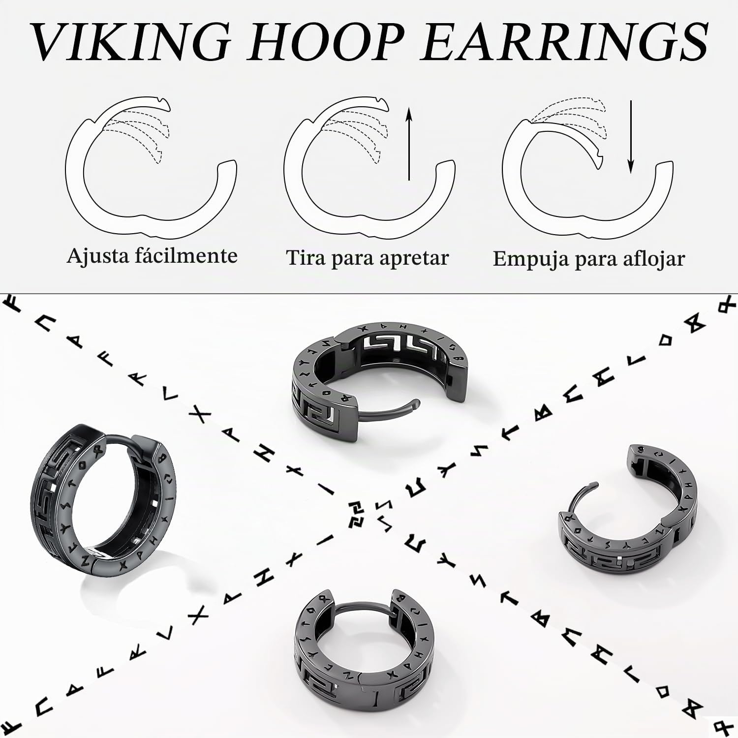 Pendientes Hombres Pendientes Vikingos Celtic Nórdicos Dragón Flecha Aros Vikinga Joyería Regalos Mujer