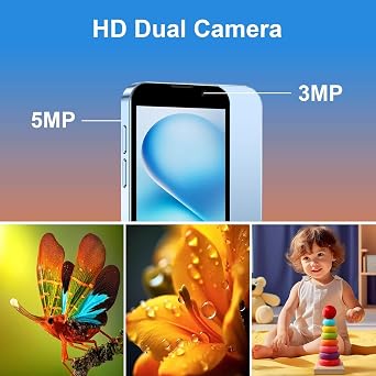 Mini Smartphone Unlocked 3G Mini Phone 3.0 Display Android Dual SLM Standby Student Pocket Cellphone 2GB Ram 16GB ROM Palm Phone for Kids XS15 Tiny Mobile Phone (Gery)