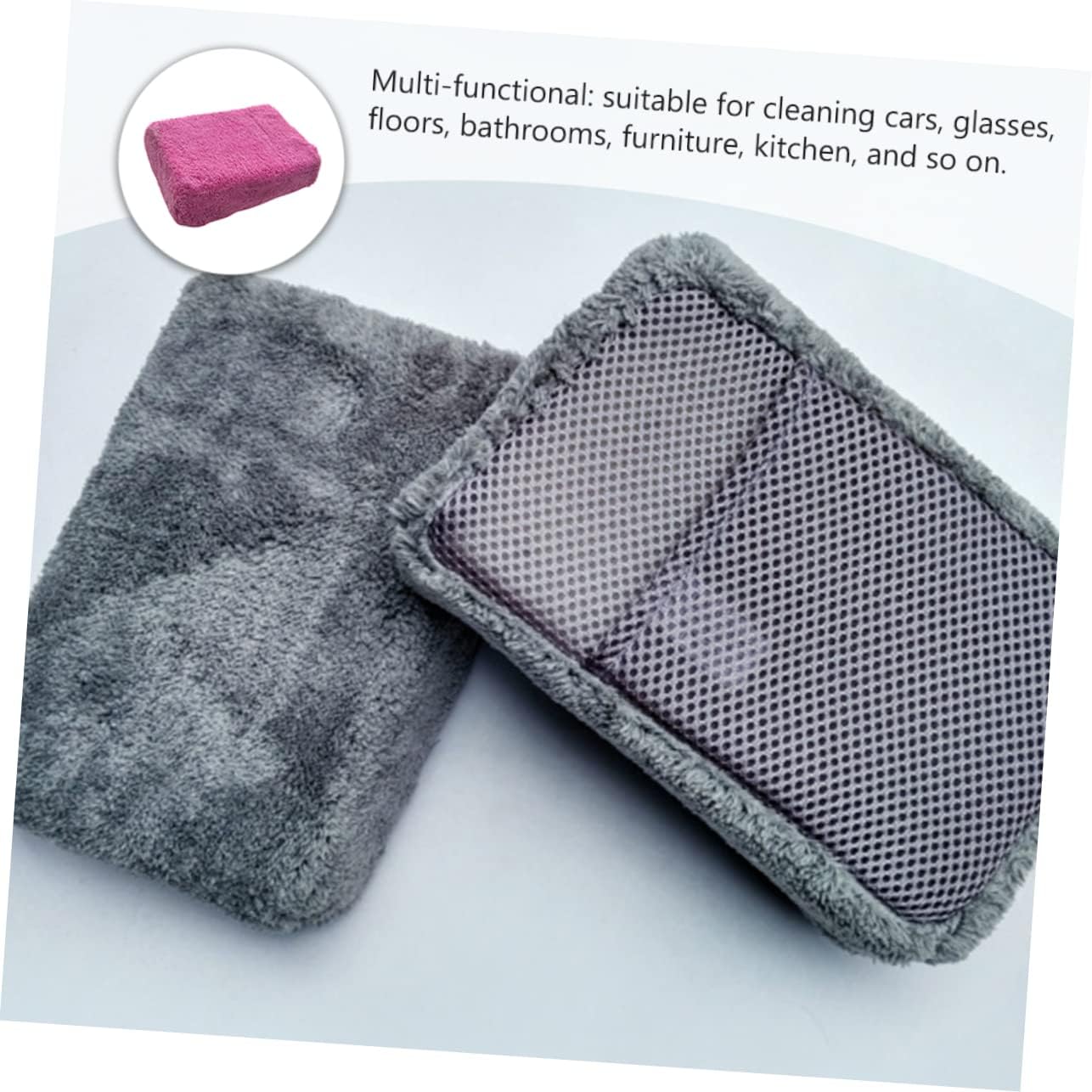 MAGICLULU 2pcs Car Wash Sponge Product Multi-Function Cleaning for Car Scrub Sponges Wash Mitt Cleaning Dust Tool Random Color