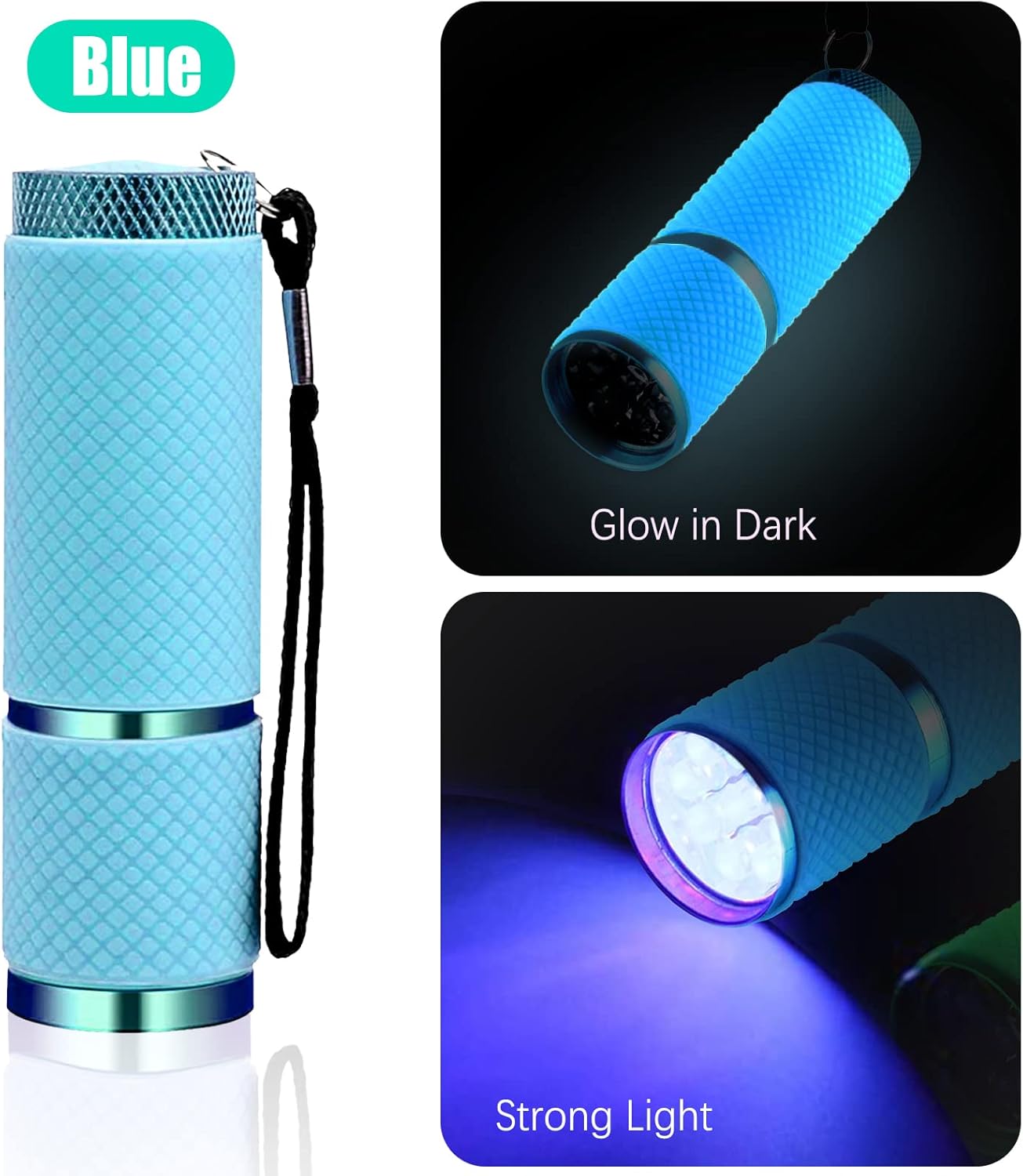 TWGJM LED Mini Blacklight Flashlights, Small Handheld UV Flashlights with Lanyard, Portable Ultraviolet Light Detector for Pets Urine and Stains : Tools & Home Improvement