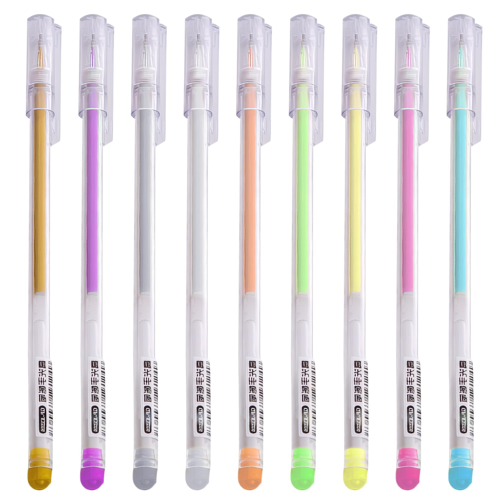 ertlutw 18 Pcs Coloured GelPens Kids,0.5mm GlitterPens,GlitterGel Pen,GlitterMarkers For Adult Colouring Books GelPens For Colouring Christmas Cards Writing Journal Crafting,School,Metallic Pen