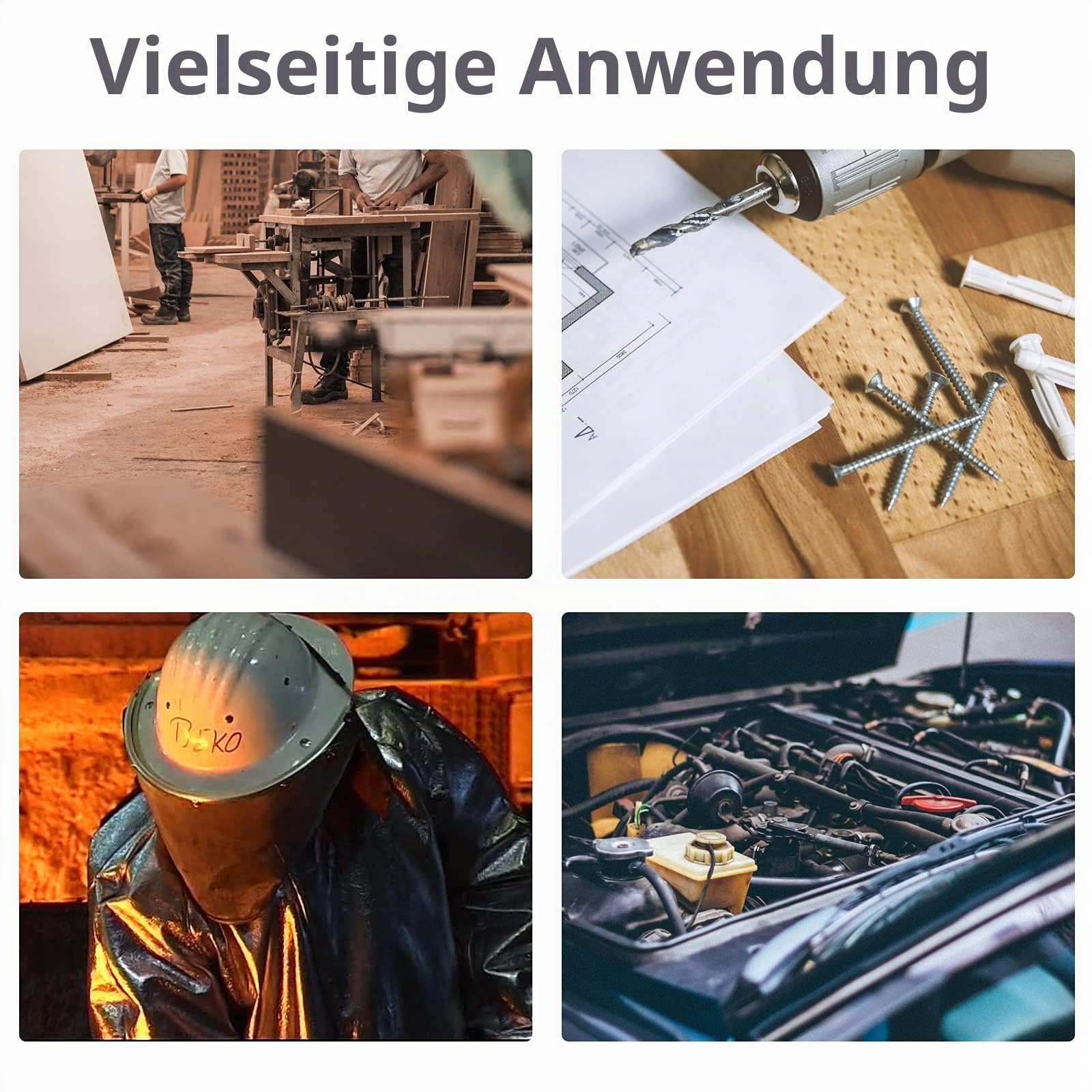 Proster Druckluft Nietmutternzange Set Nietmutterpistole, 100PCS Nietmutter Set, 5 Stück Metrische Mandrels (M4-M10), Luftdruckhydraulisches Werkzeug für Automobil, Industrie, Heimwerkerprojekte- Rot | Luftbetriebenes Nietmutternwerkzeug mit 5 Nasenstück